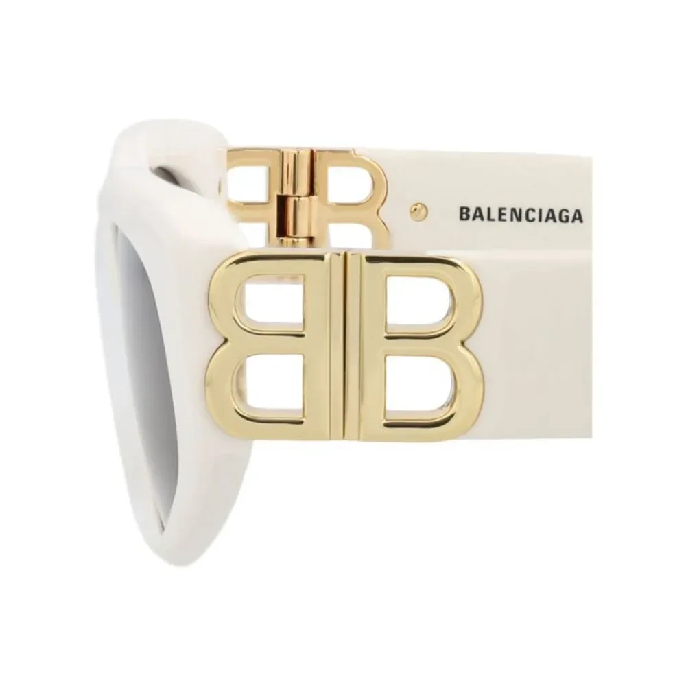 Balenciaga Cat Eye-Frame Recycled Acetate Sunglasses White Womens